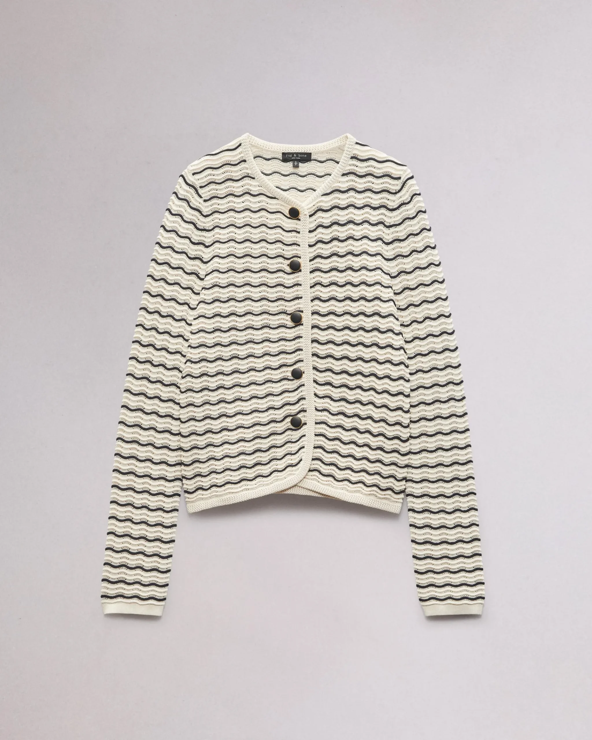 rag & bone Elisa Cotton Cardigan Turtledove Best