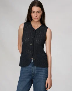 rag & bone Elisa Cotton Vest Salute Cheap
