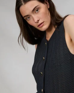 rag & bone Elisa Cotton Vest Salute Cheap
