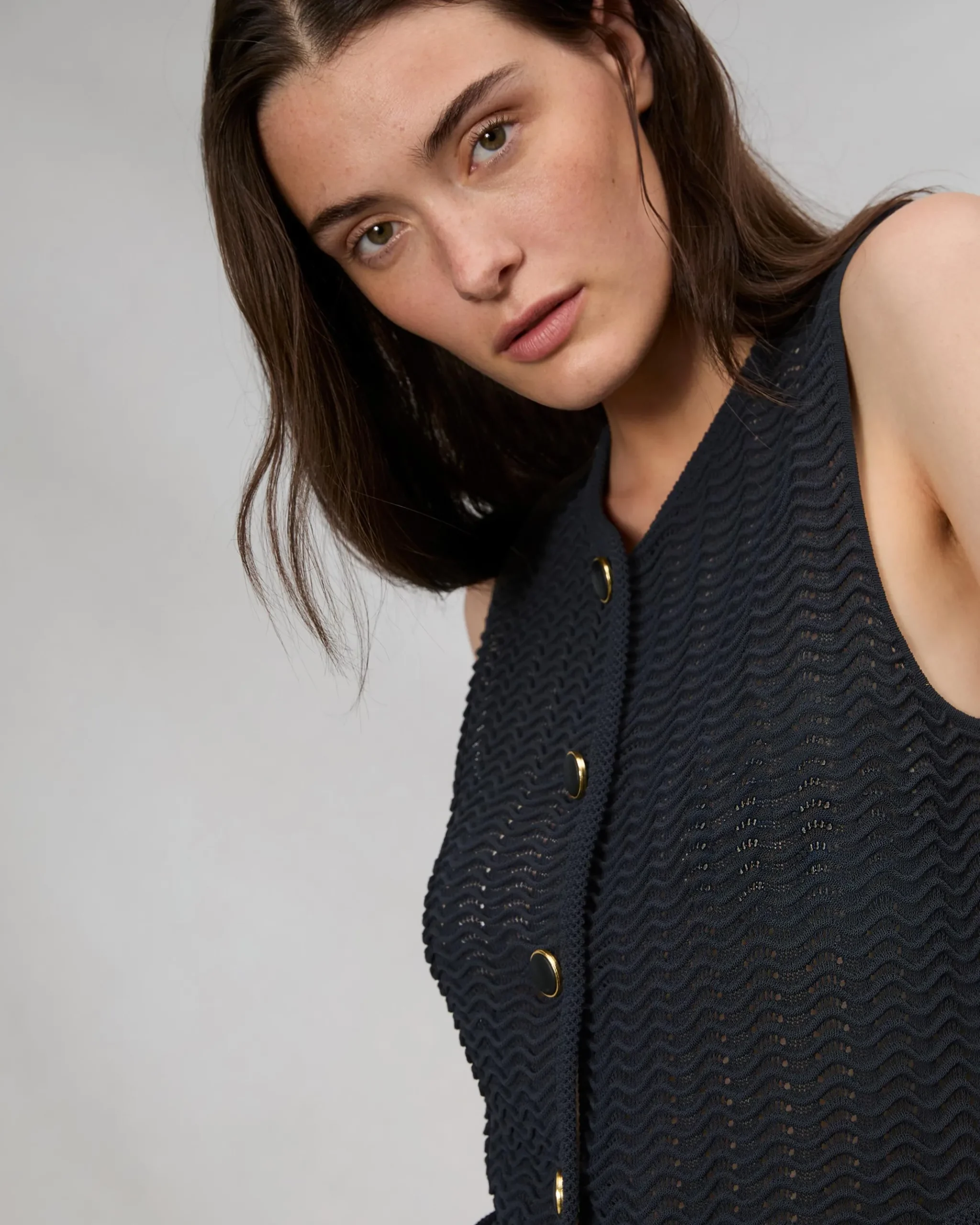 rag & bone Elisa Cotton Vest Salute Cheap