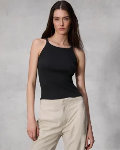 rag & bone Essential Rib String Tank Black Best Sale