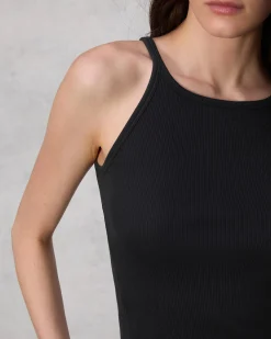 rag & bone Essential Rib String Tank Black Best Sale