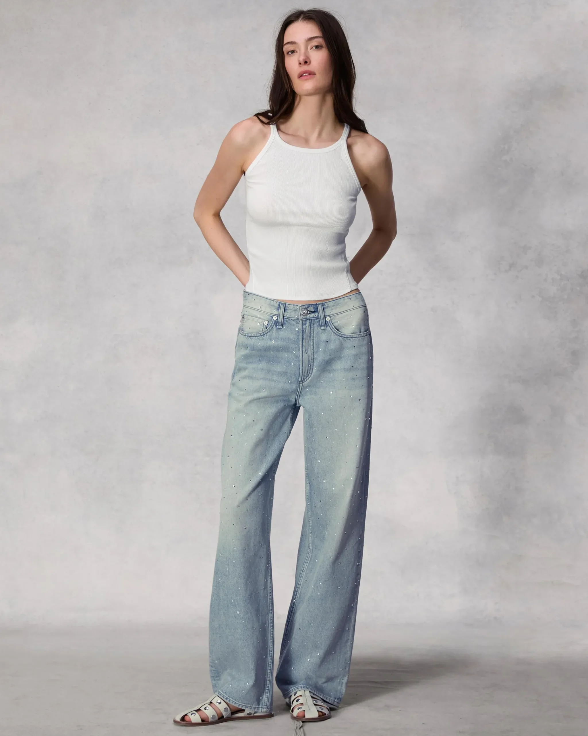 rag & bone Essential Rib String Tank White Fashion