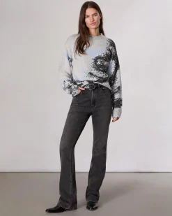 rag & bone Estelle Jacquard Sweater Ivory Multi Cheap