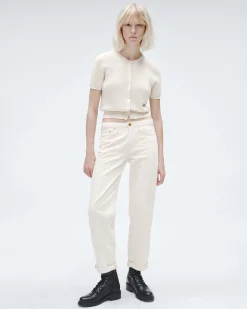 rag & bone Featherweight Baggy Dre Jean Ecru Flash Sale