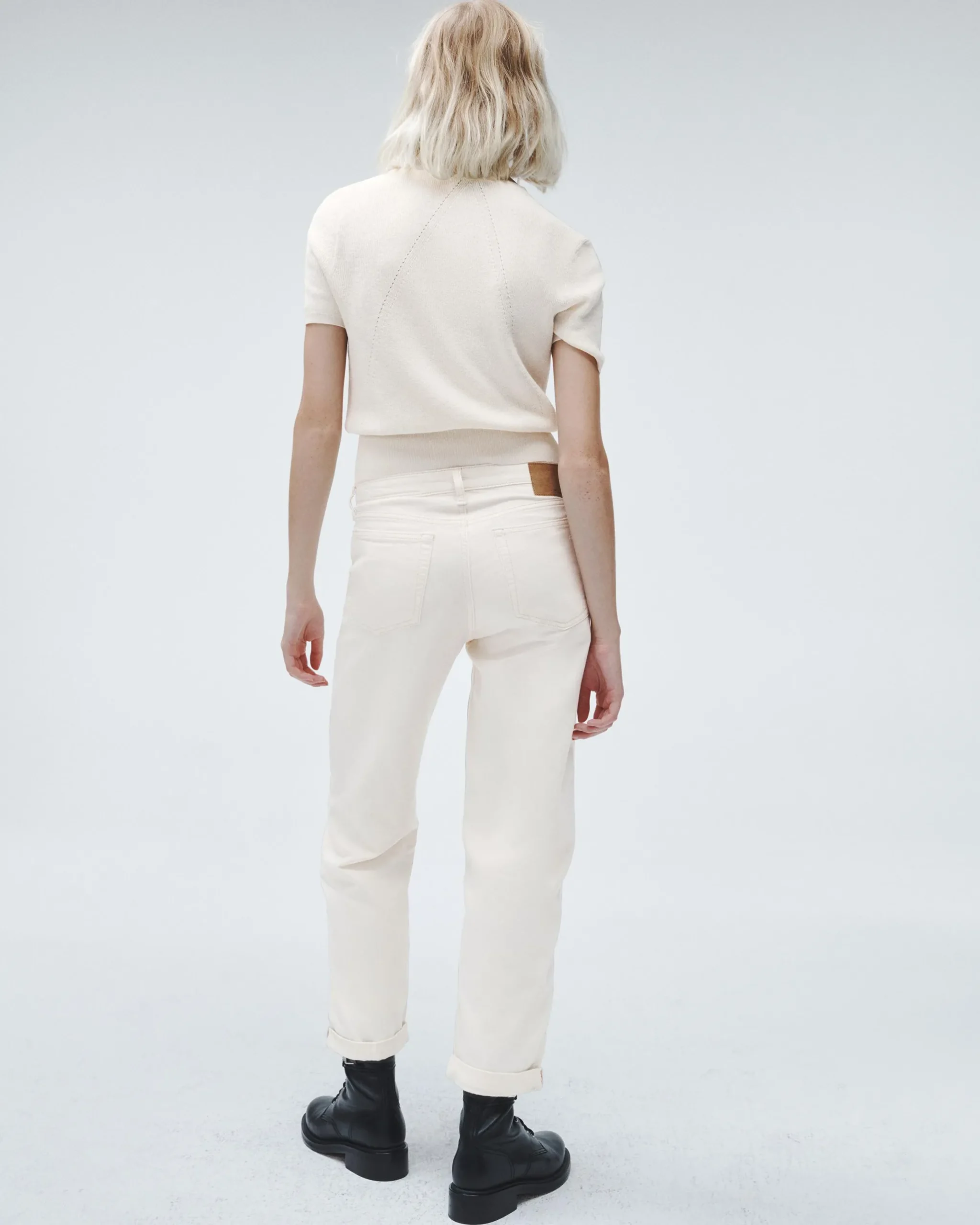 rag & bone Featherweight Baggy Dre Jean Ecru Flash Sale