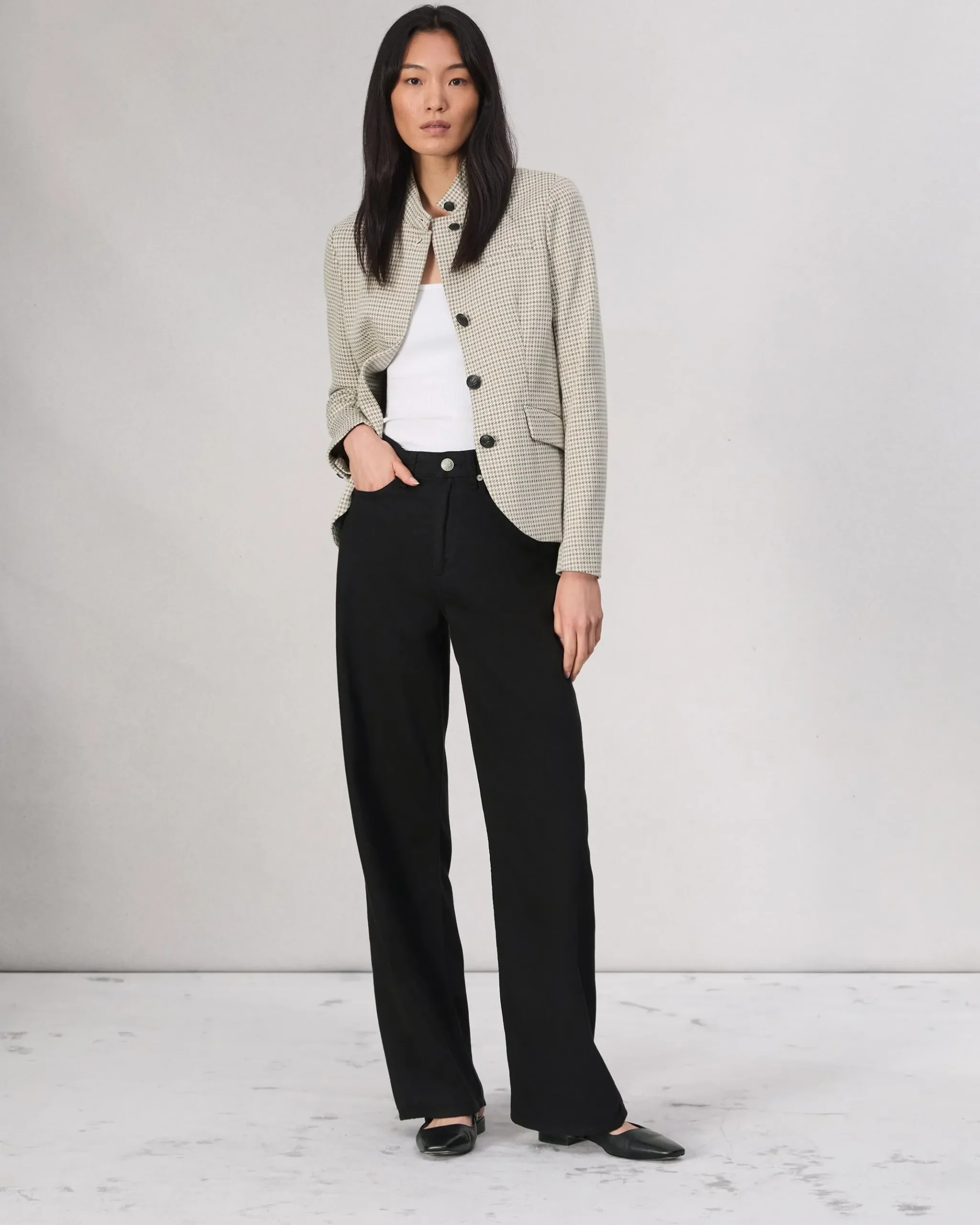 rag & bone Featherweight Logan Wide-Leg Jean Black Outlet