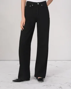 rag & bone Featherweight Logan Wide-Leg Jean Black Outlet