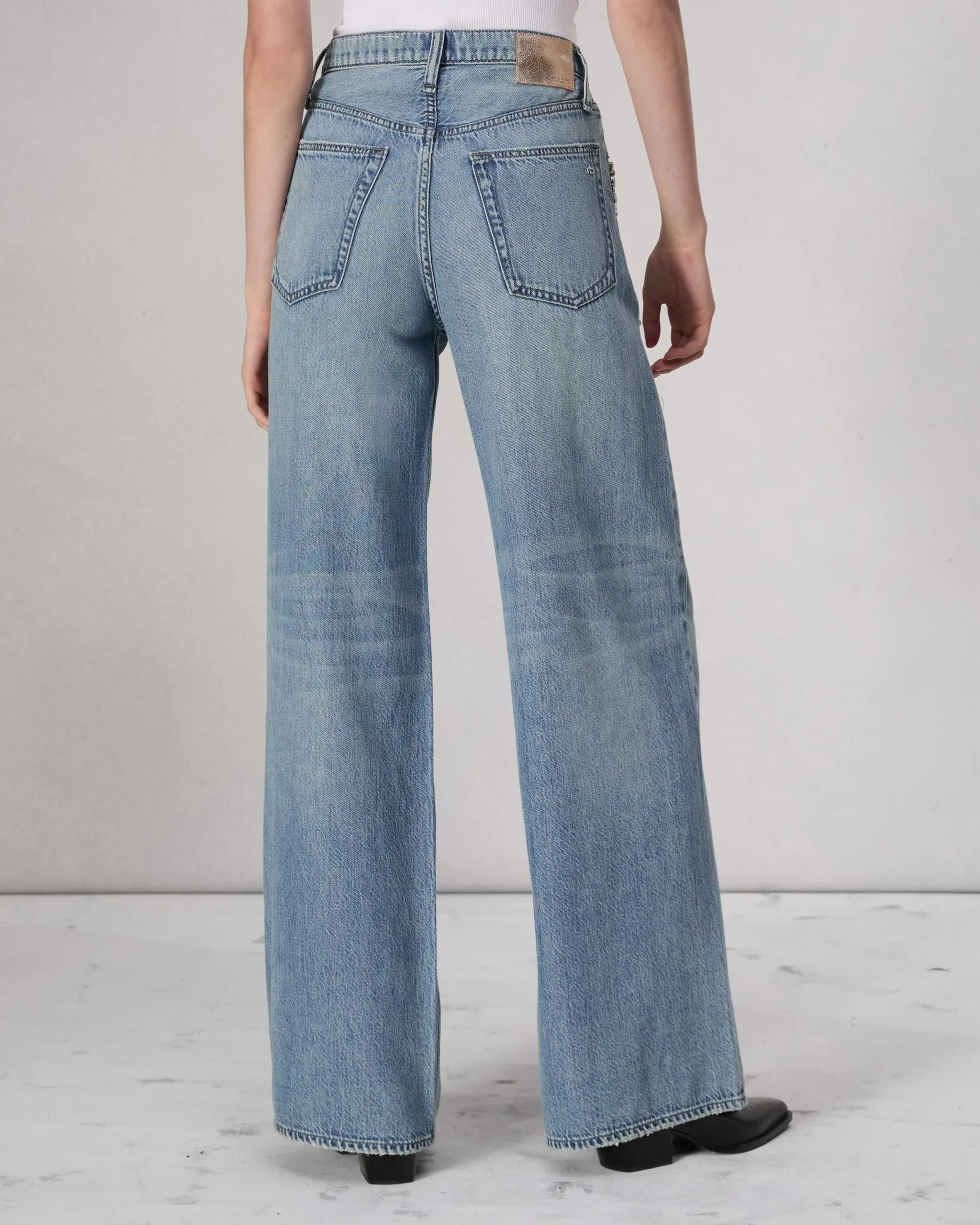 rag & bone Featherweight Sofie Wide-Leg Jean Mali With Jewels Best