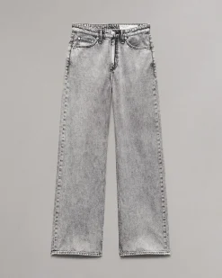 rag & bone Featherweight Wide-Leg Logan Jean Slate Grey Hot