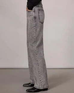 rag & bone Featherweight Wide-Leg Logan Jean Slate Grey Hot