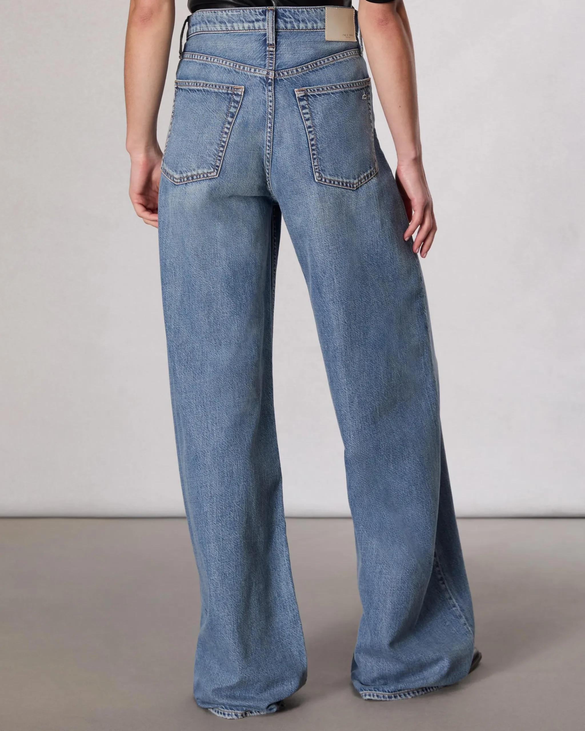 rag & bone Featherweight Wide-Leg Sofie Jean Beverly Fashion