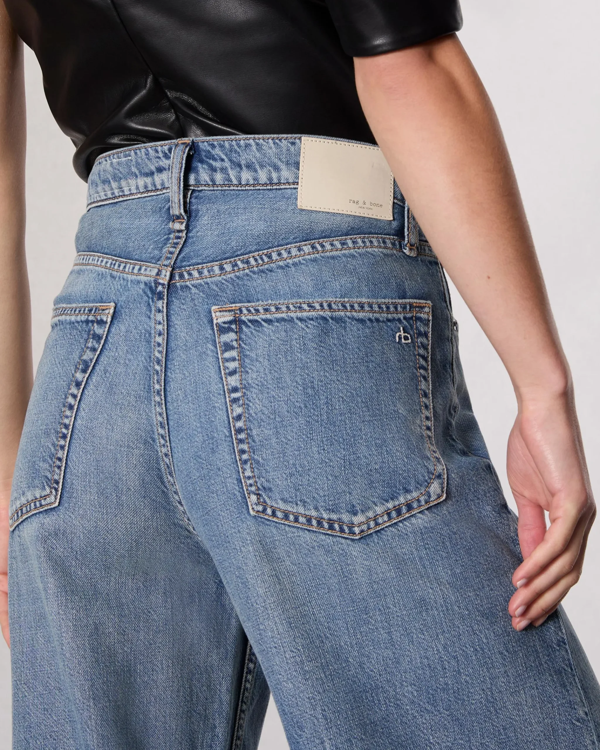 rag & bone Featherweight Wide-Leg Sofie Jean Beverly Fashion