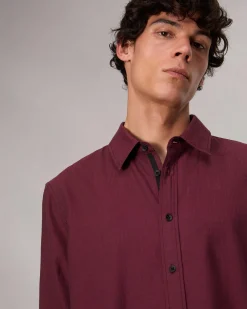 rag & bone Finch Textud Shirt Red Stripe Best