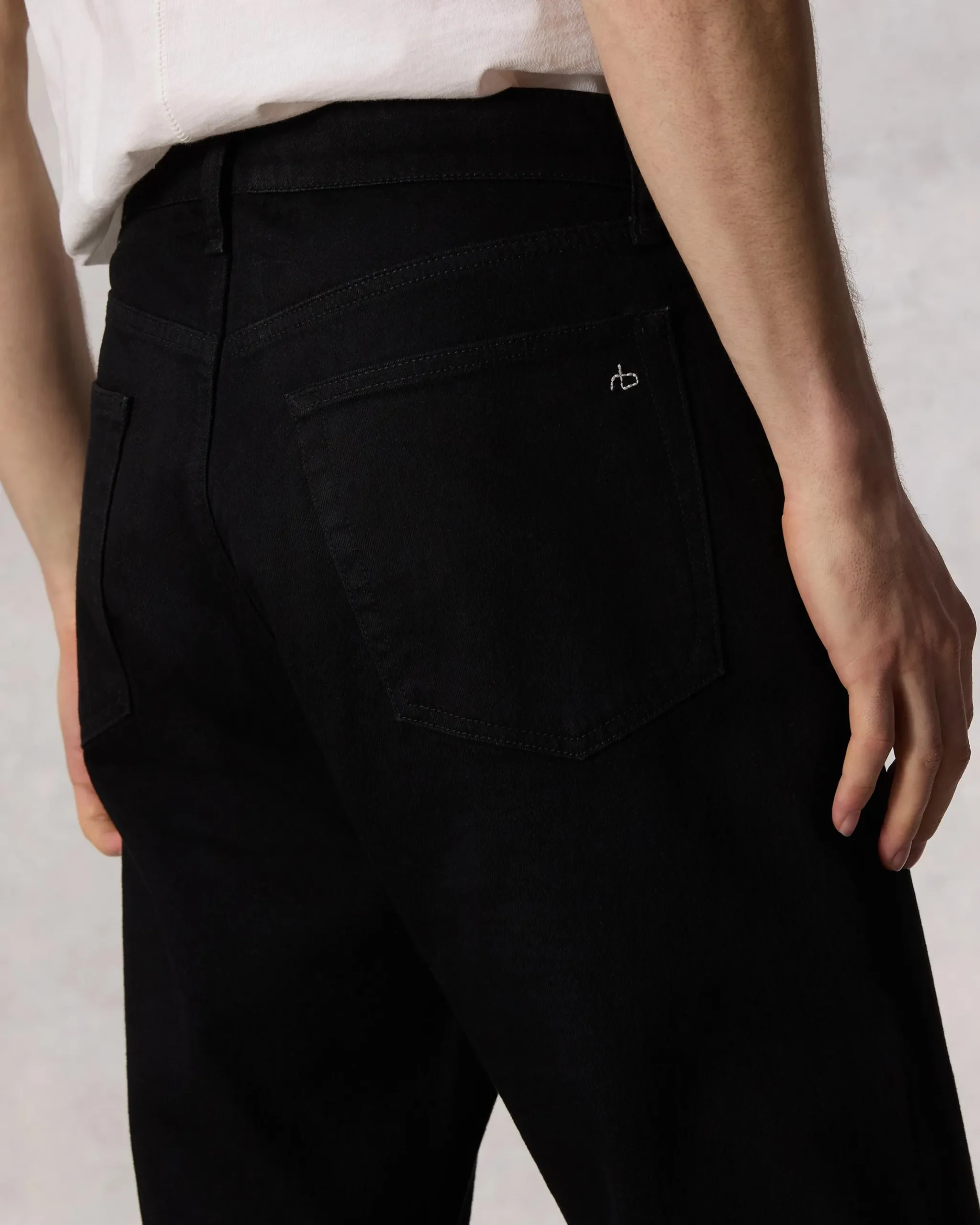 rag & bone Fit 4 Straight Fit Jean Black New