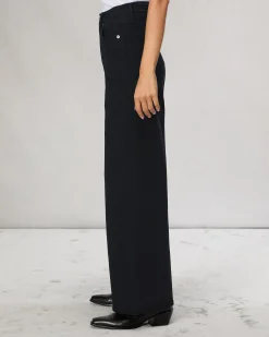 rag & bone Flexi Sofie Ankle Wide-Leg Jean Black Cheap