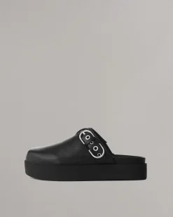 rag & bone Geo Platform Mules Black New