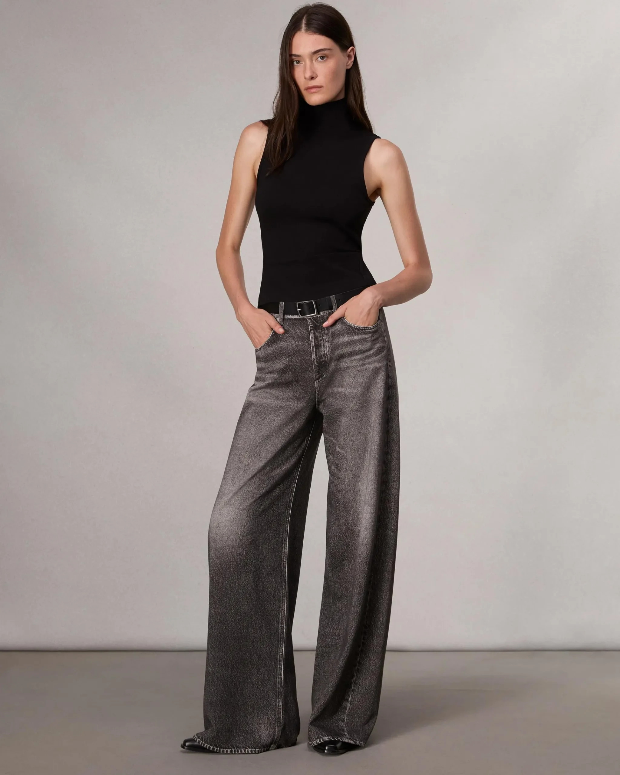 rag & bone Irina Turtleneck Tank Black Best