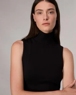 rag & bone Irina Turtleneck Tank Black Best