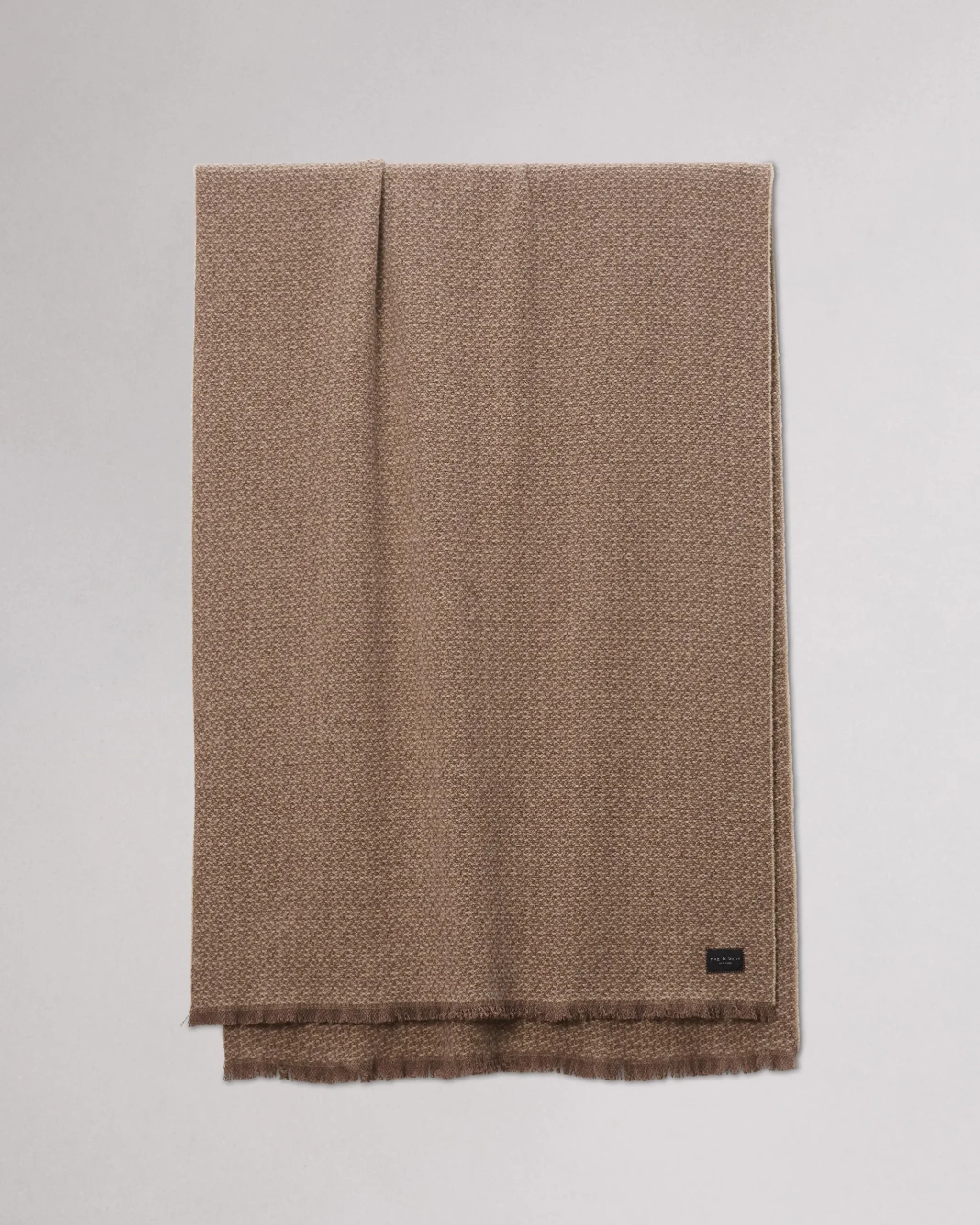 rag & bone Joni Wool Tweed Scarf Walnut Biscuit Cheap