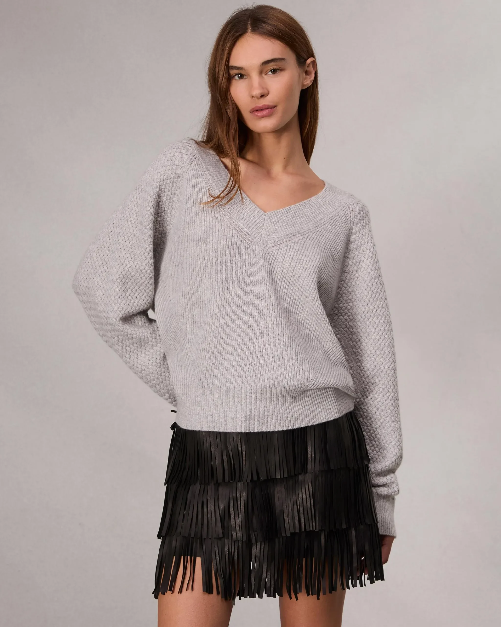 rag & bone Kaylee Cashmere Sweater Heather Grey Sale