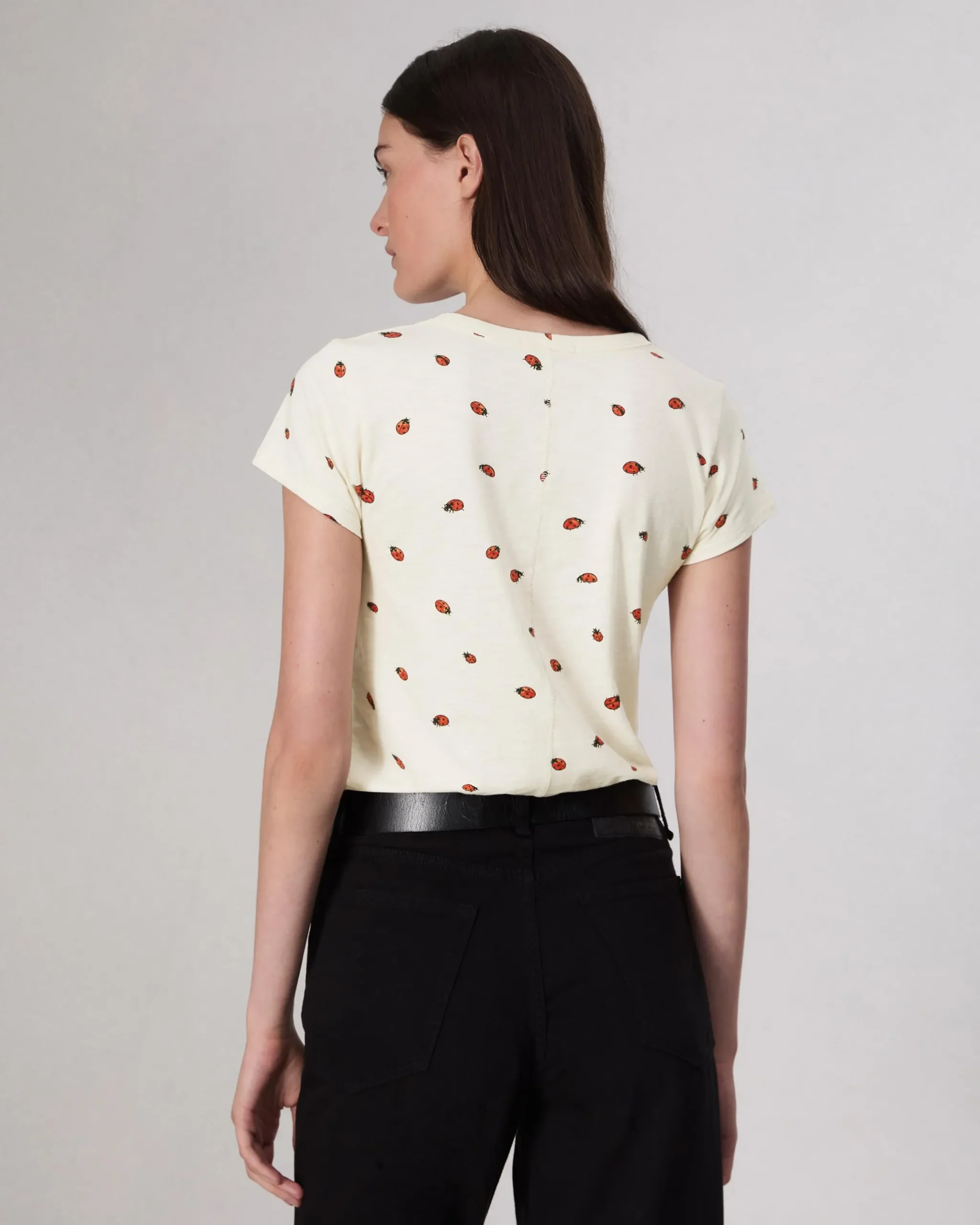rag & bone Ladybug Cotton Tee White Multi Flash Sale