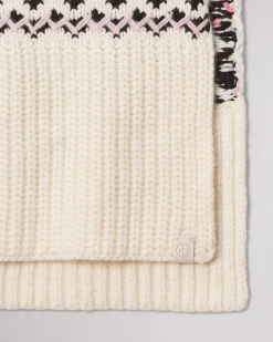 rag & bone Leigh Fair Isle Scarf Ivory Clearance