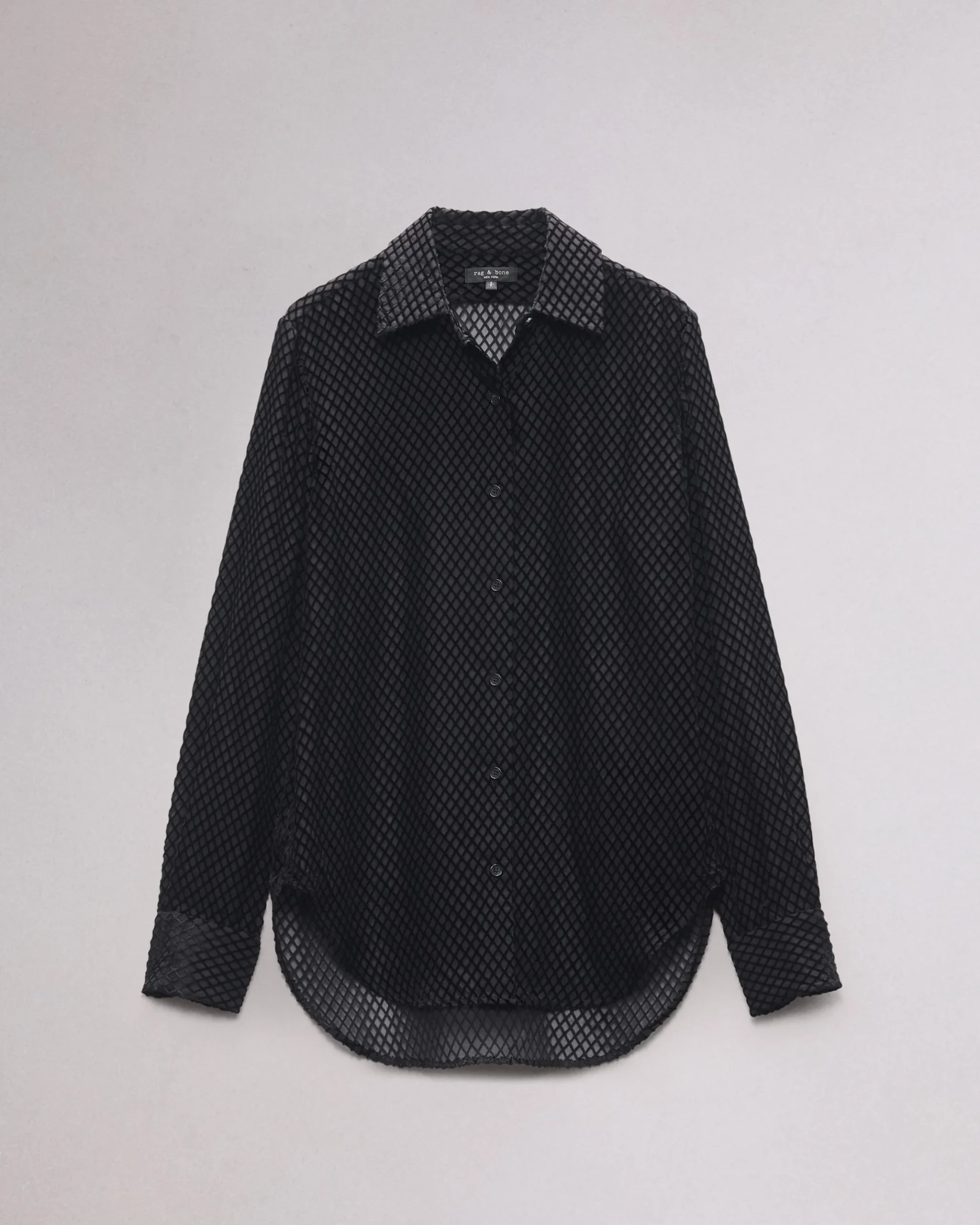 rag & bone Lila Patterned Shirt Black Shop