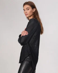 rag & bone Lila Patterned Shirt Black Shop