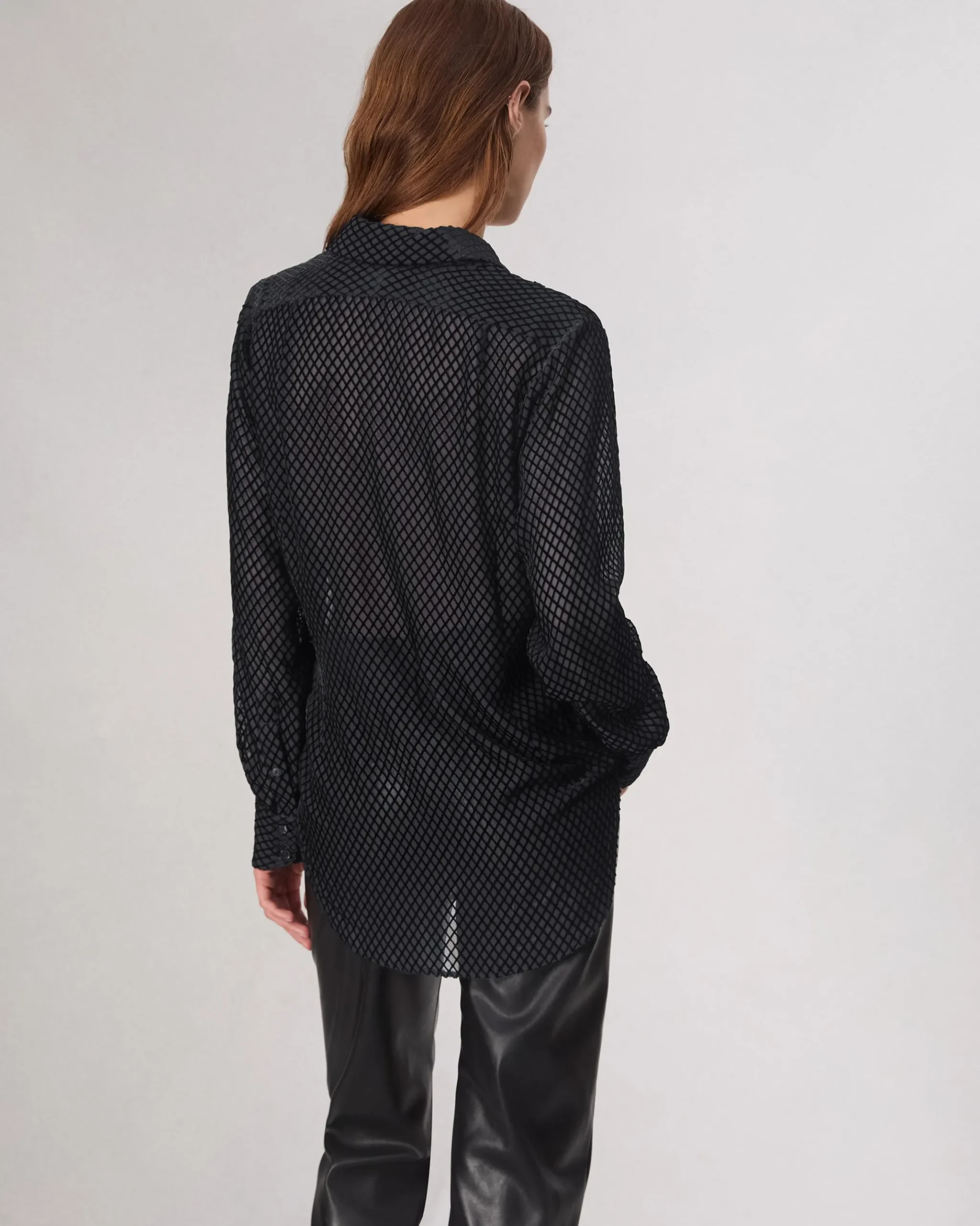 rag & bone Lila Patterned Shirt Black Shop