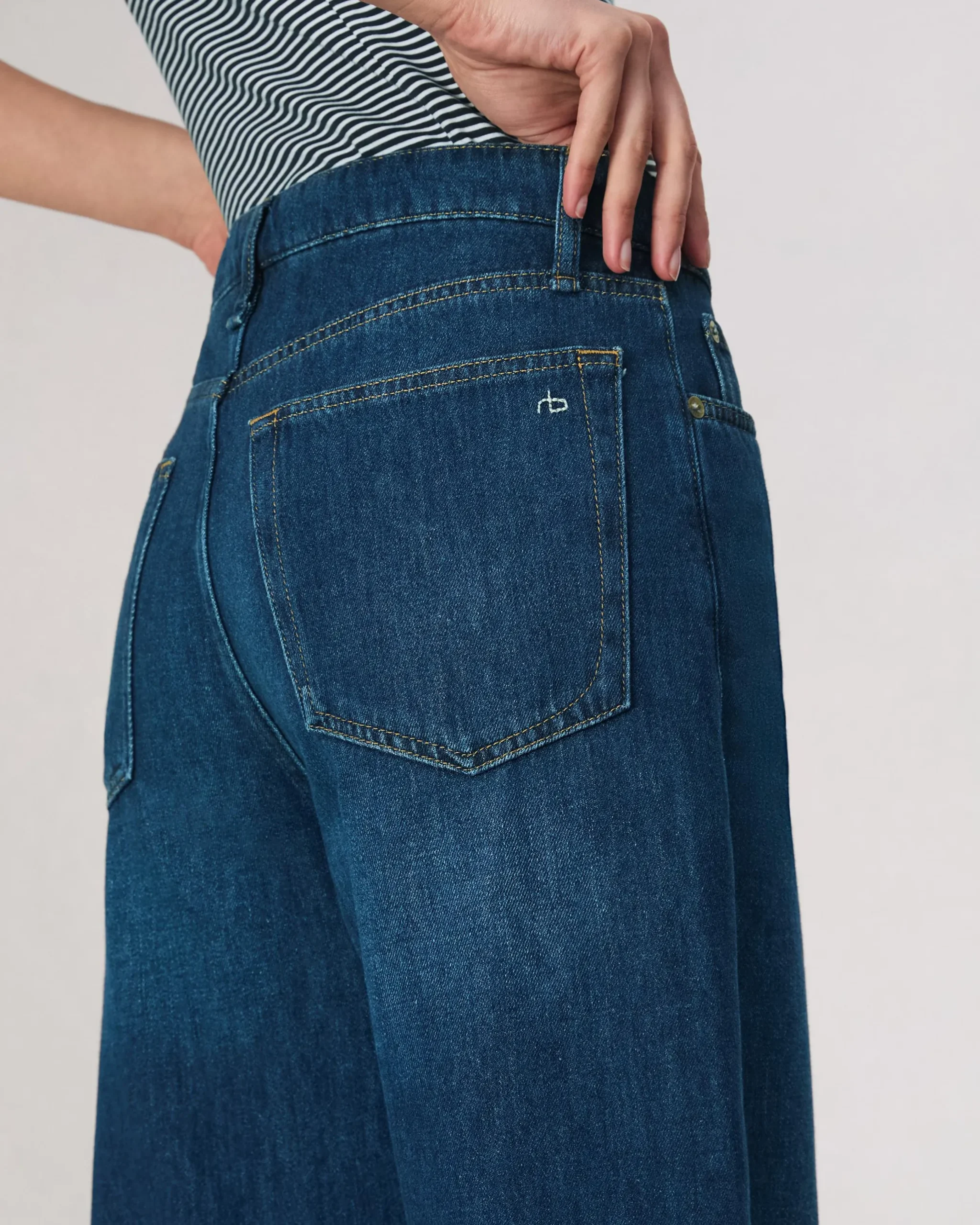 rag & bone Logan Wide-Leg Jean Annalise Cheap