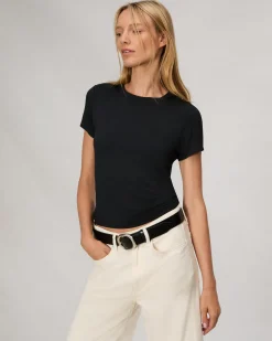 rag & bone Luca Baby Tee Black Shop