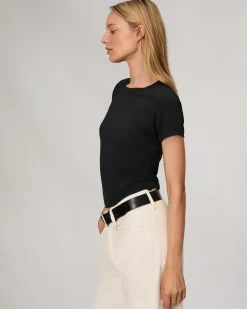 rag & bone Luca Baby Tee Black Shop