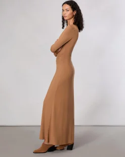 rag & bone Luca Draped Maxi Dress Khaki Cheap