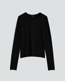 rag & bone Luca Long Sleeve Tee Black Sale