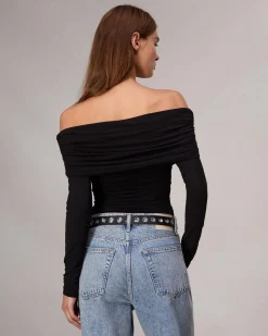 rag & bone Luca Off-Shoulder Top Black Online