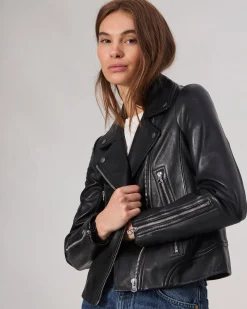 rag & bone Mack Leather Jacket Black Hot