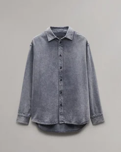 rag & bone Matthew Denim Shirt Aged Indigo Clearance