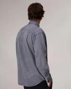 rag & bone Matthew Denim Shirt Aged Indigo Clearance