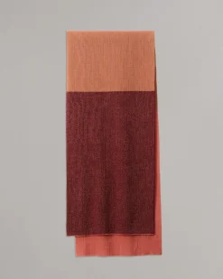 rag & bone Millie Virgin Wool Scarf Wine Multi Flash Sale