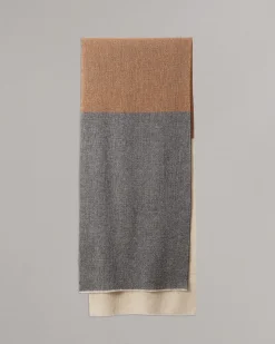 rag & bone Millie Virgin Wool Scarf Charcoal Multi New