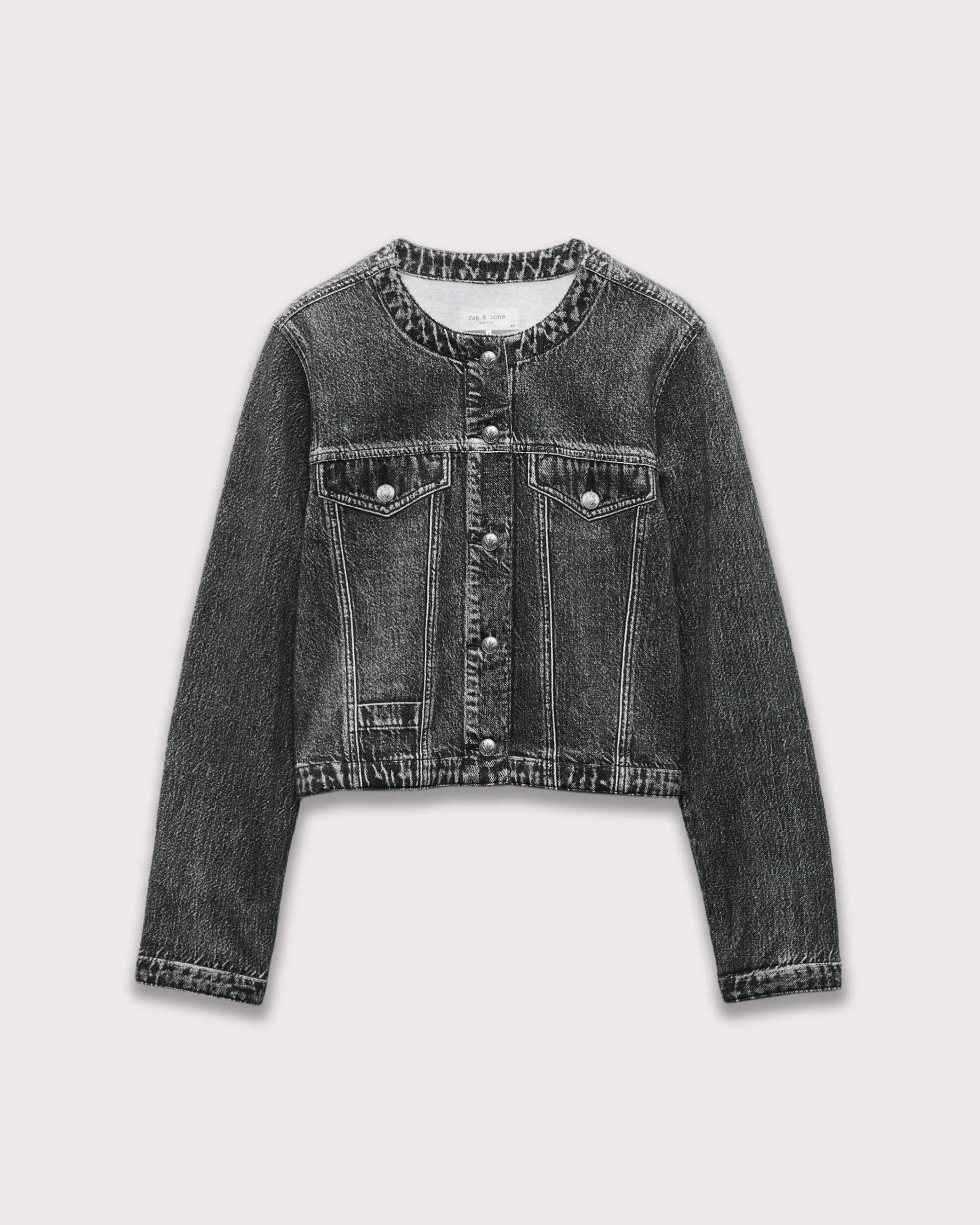 rag & bone Miramar Cora Jacket Washed Black New