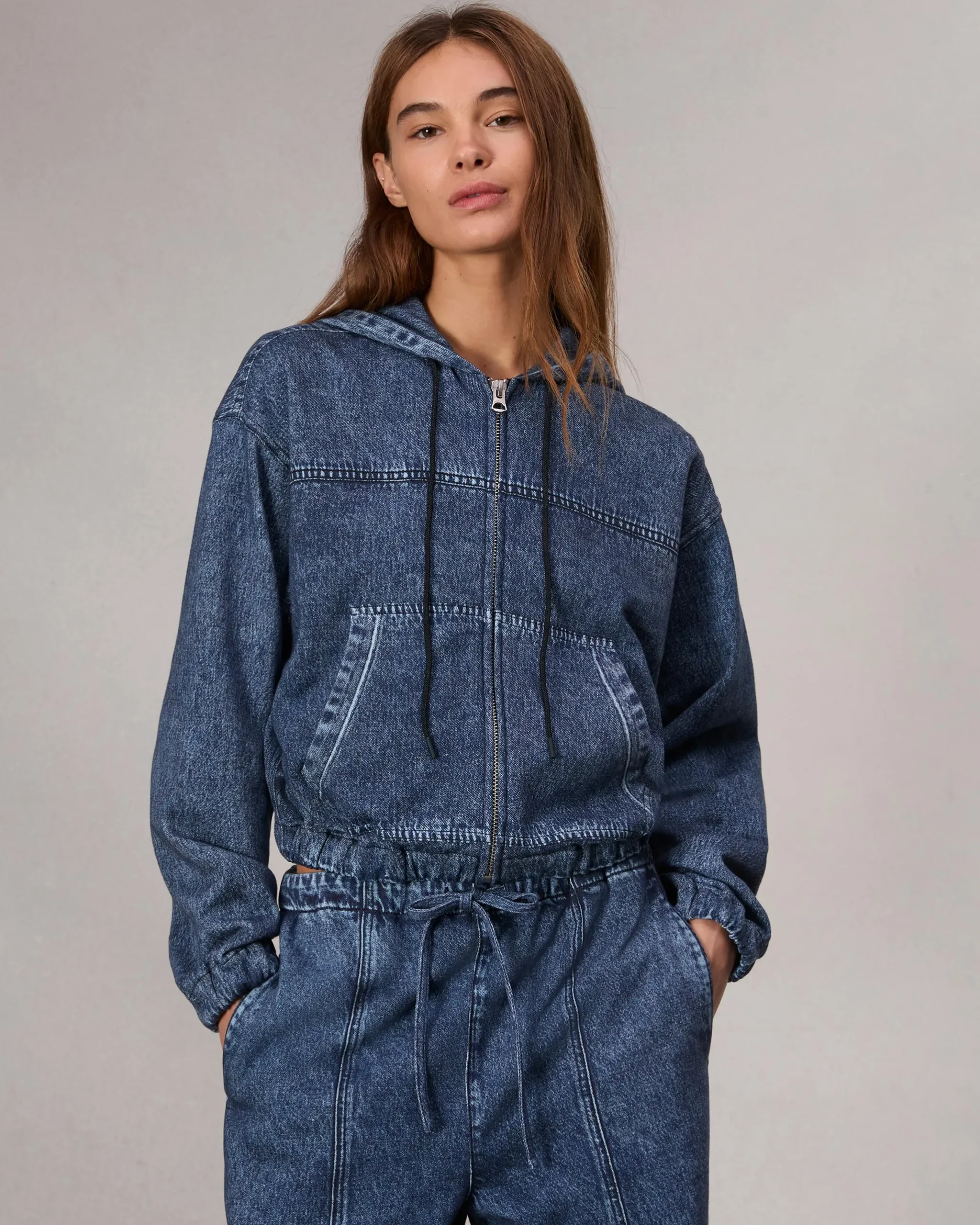 rag & bone Miramar Fleece Davina Hoodie Topaz Flash Sale