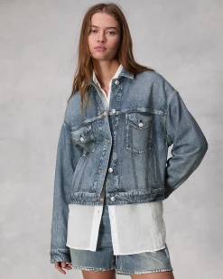 rag & bone Miramar Terry Trucker Jacket Walker Flash Sale