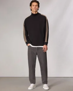 rag & bone Mockneck Sweatshirt Black Cheap