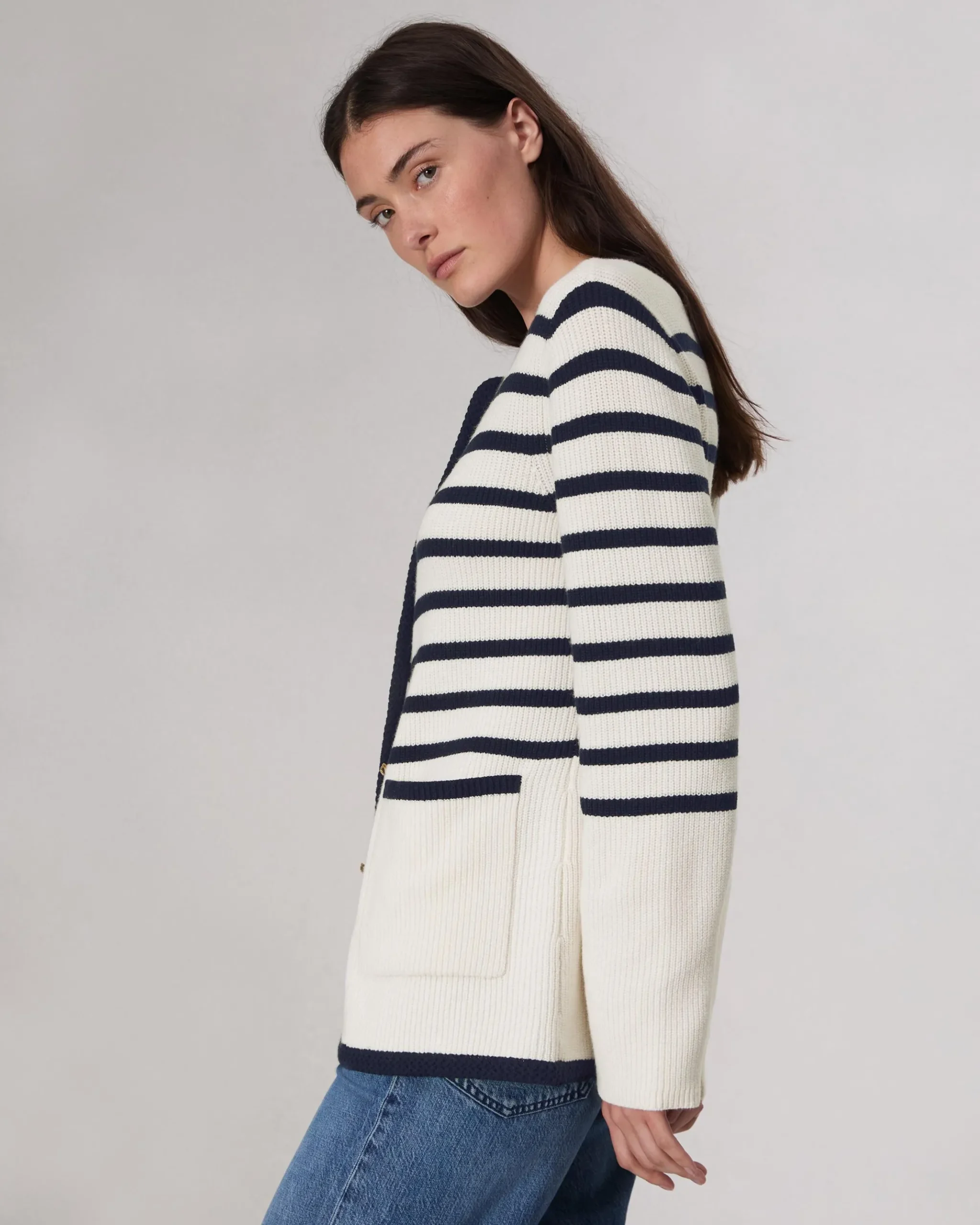rag & bone Nancy Wool Cardigan Ivory Cheap