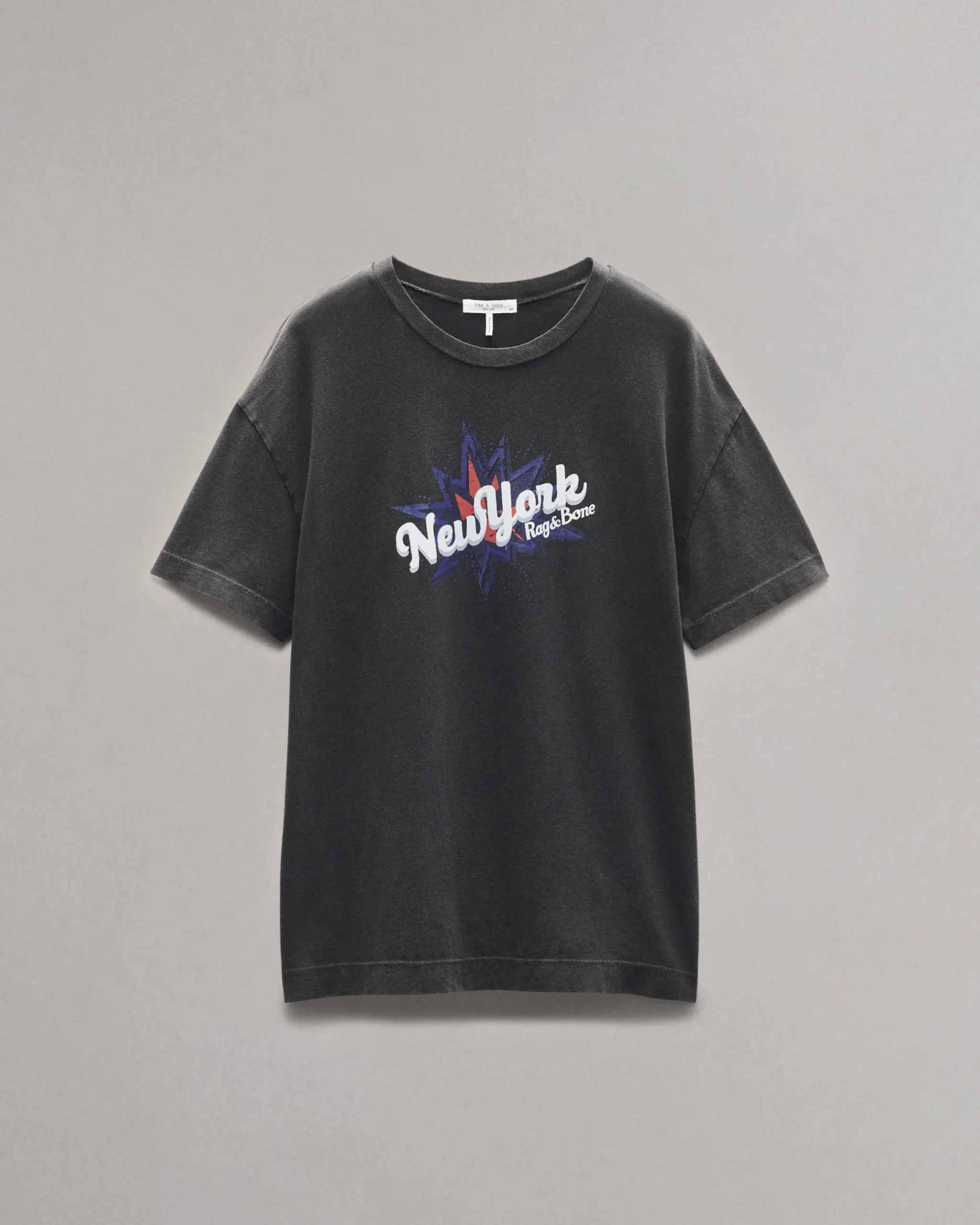 rag & bone New York Boyfriend T-Shirt Black Multi Fashion