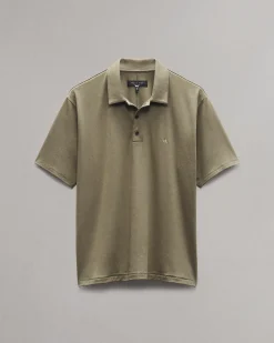 rag & bone Pima Cotton Polo Shirt Army Store