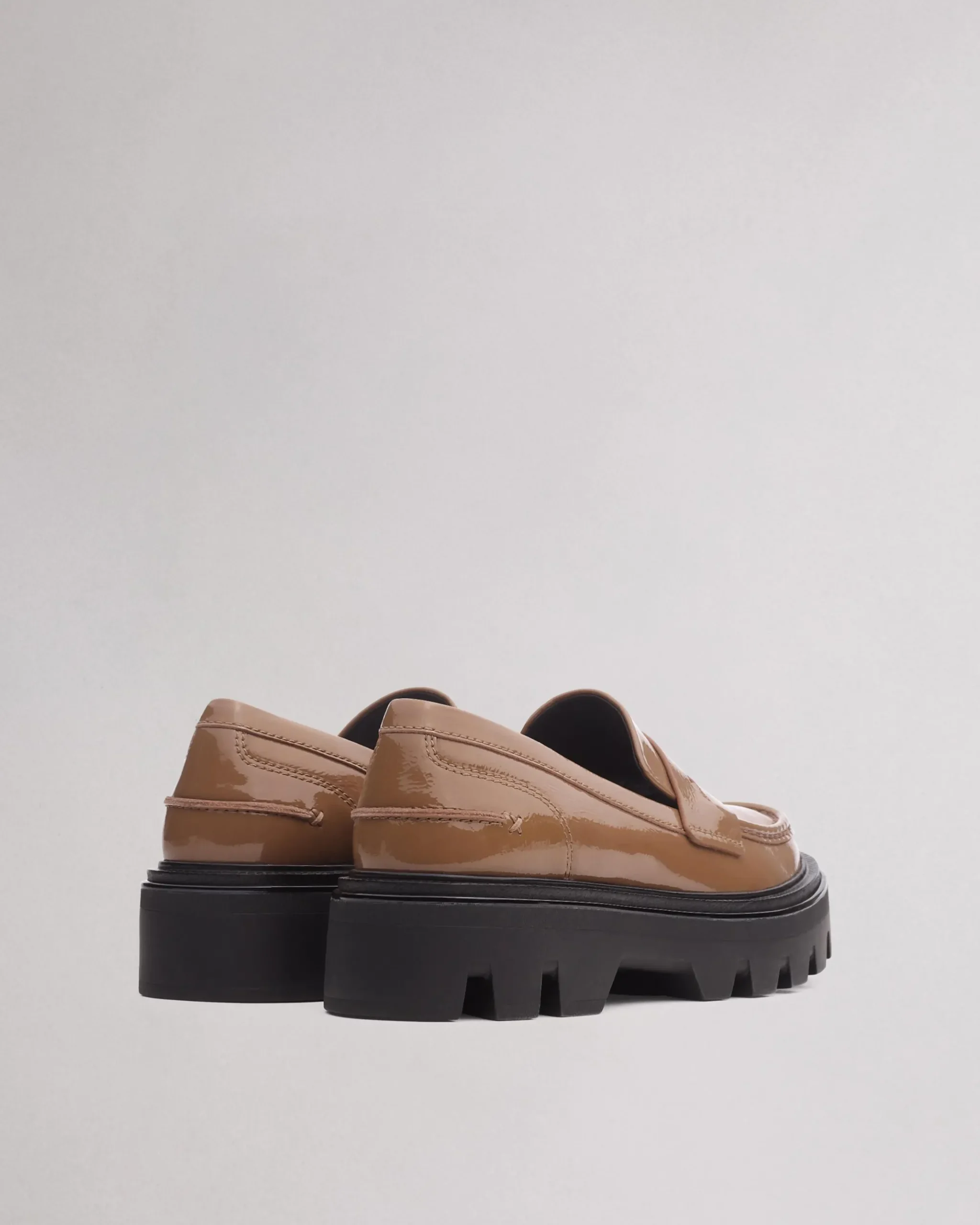 rag & bone Quinn Leather Loafer Taupe Patent Hot