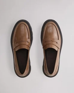 rag & bone Quinn Leather Loafer Taupe Patent Hot